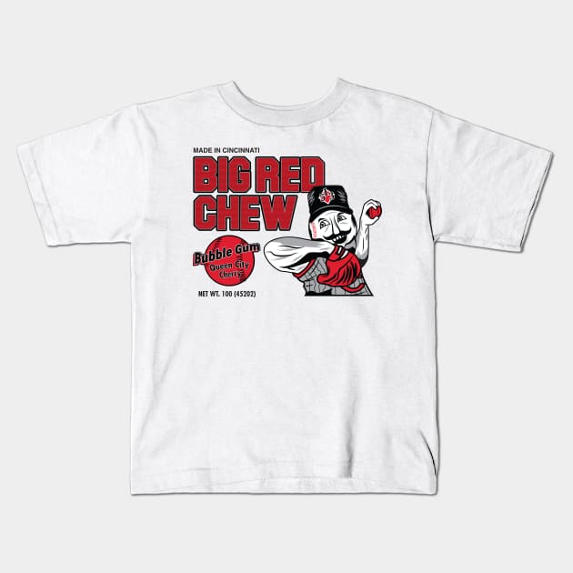 Big Red Chew Bubblegum Kids T-Shirt by DeepDiveThreads